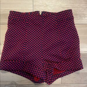 Red and Black Polka Dot High-Waisted Shorts from Urban Outfitters
